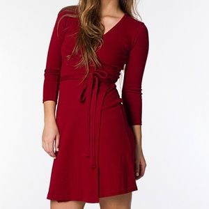 American Apparel Interlock Wrap Dress XS